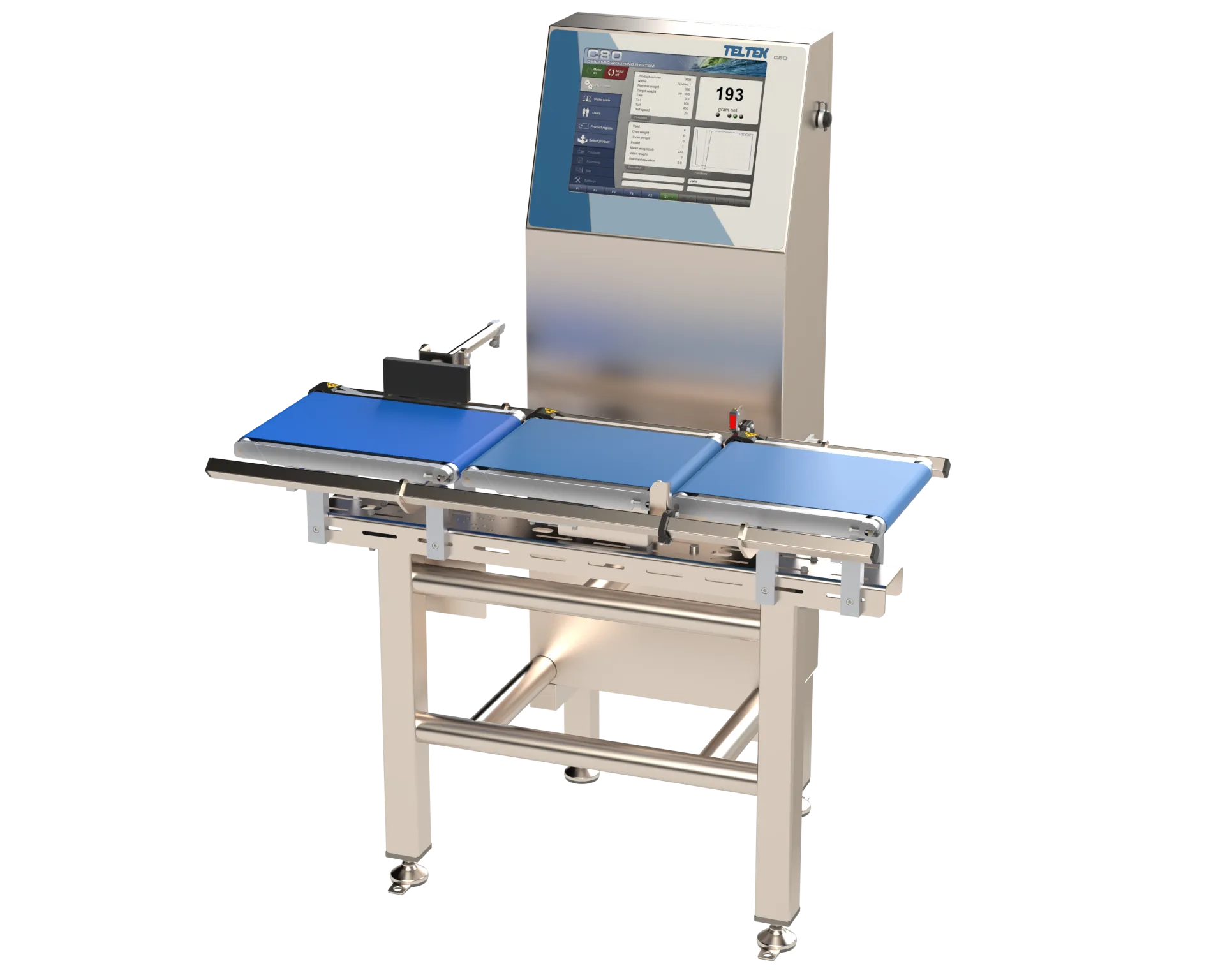 Control de peso dinámico Teltek para la industria Control de peso dinámico Teltek para la industria