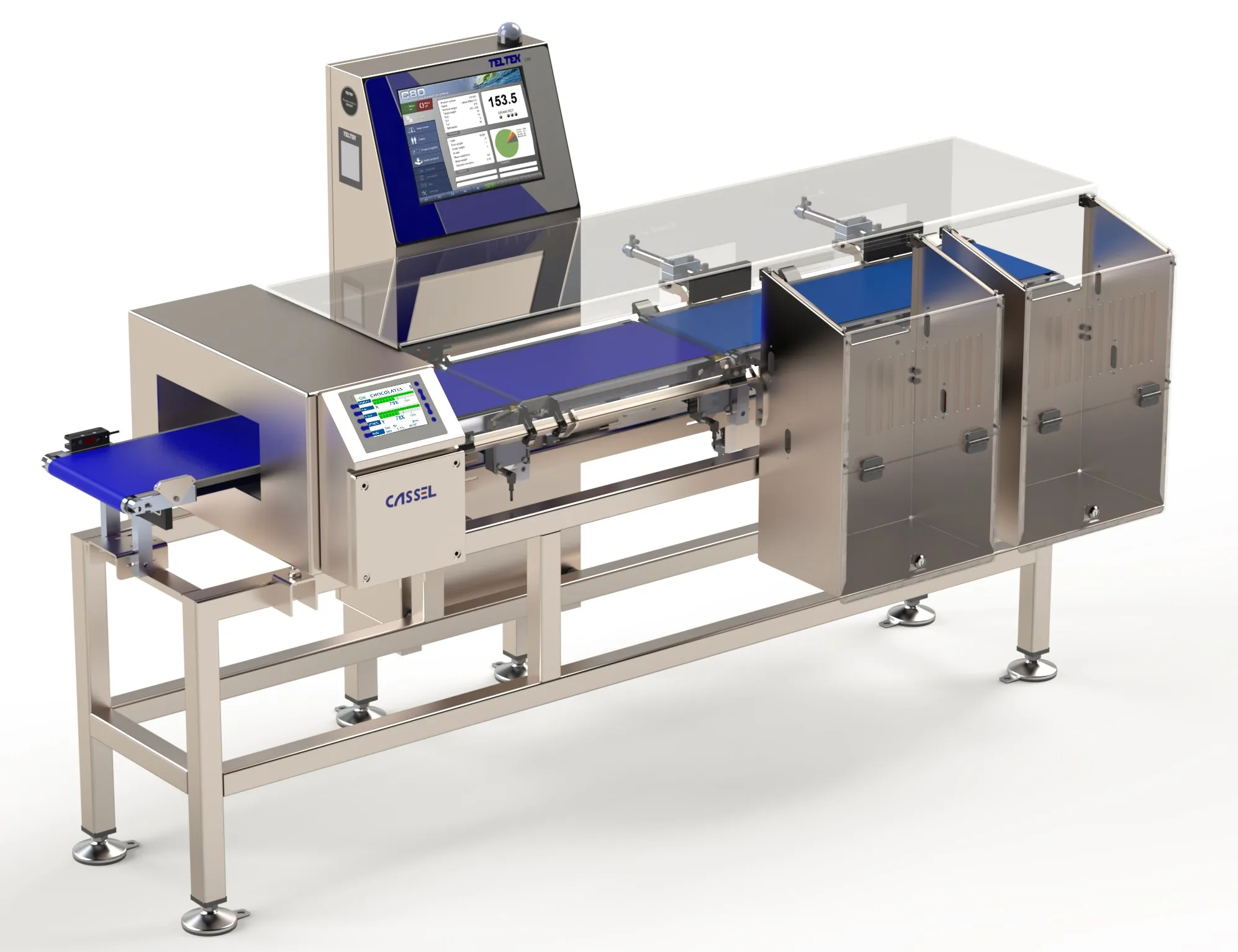 Equipos combinados de inspección de calidad en línea: Control de peso y Detector de metales Equipos combinados de inspección de calidad en línea: Control de peso y Detector de metales