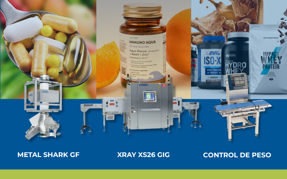 Equipos de Inspección de Calidad en línea para SUPLEMENTOS ALIMENTICIOS: Seguridad, precisión y control en cada formato